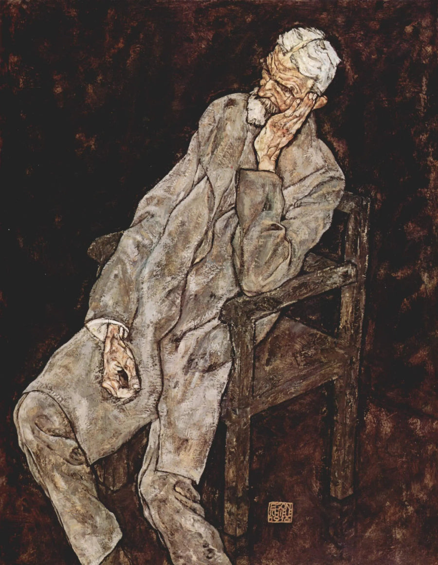 Retrato de Johann Harms - Egon Schiele