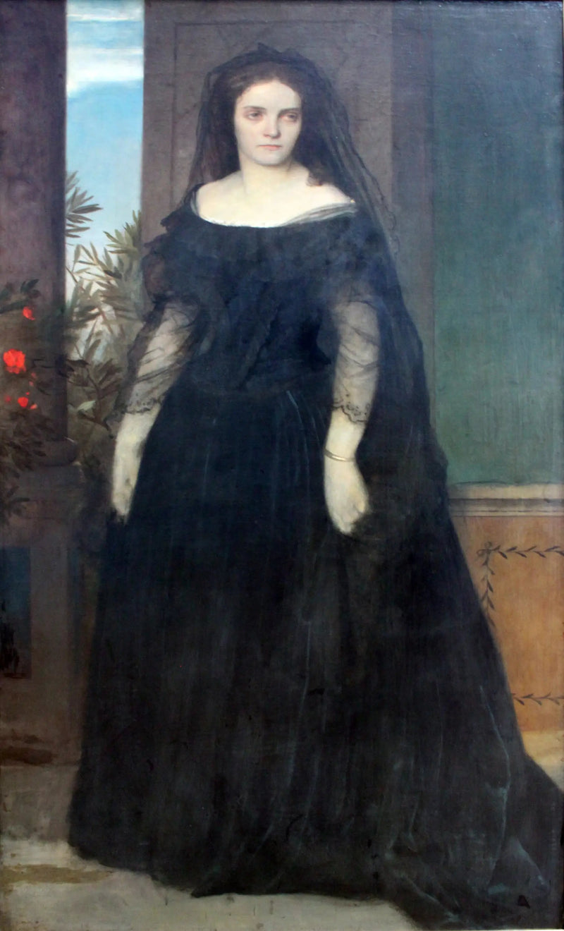 Retrato da atriz Fanny Janauschek - Arnold Böcklin