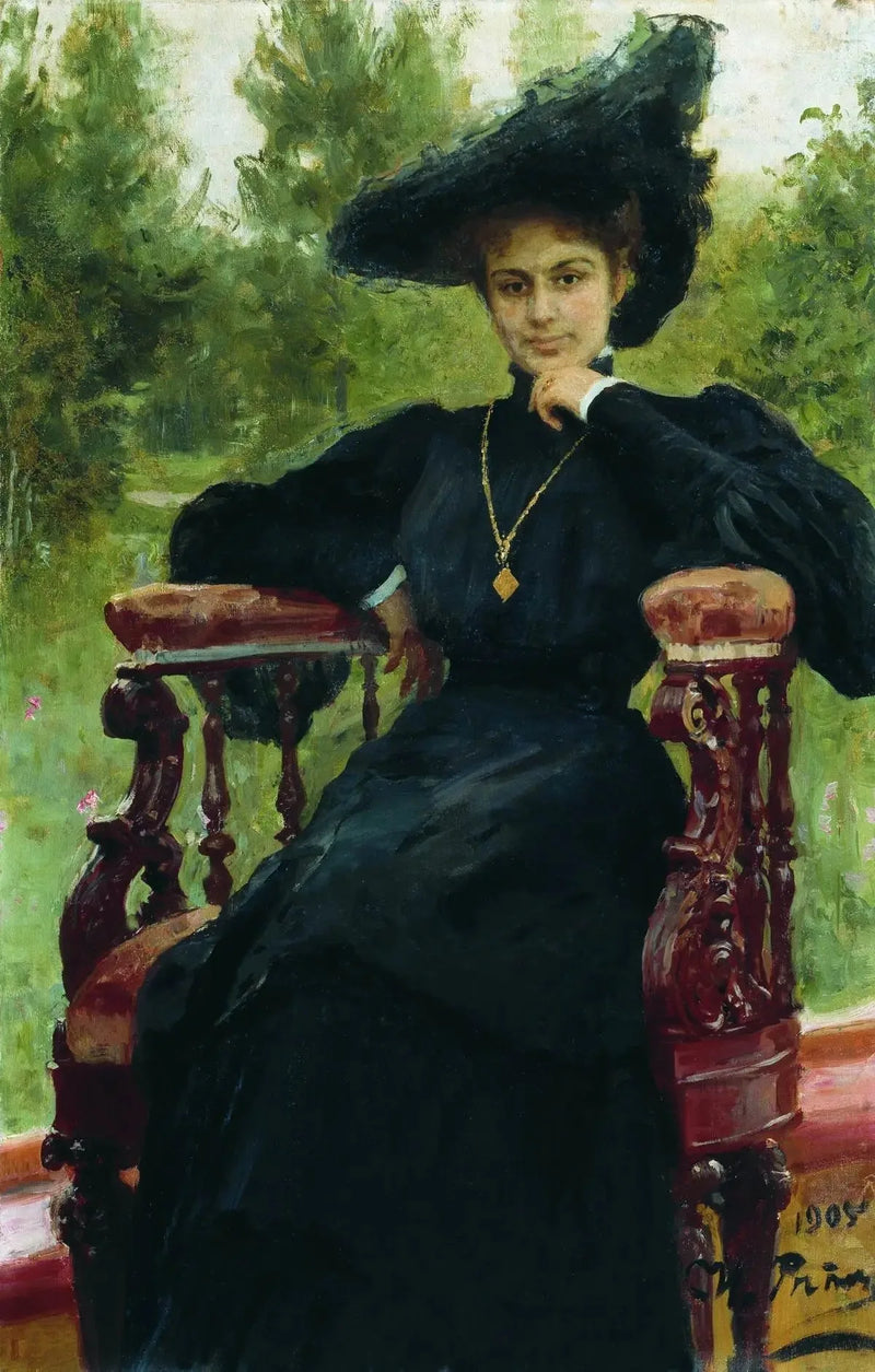 Retrato da atriz Maria Fiodorovna Andreyeva - Ilya Repin