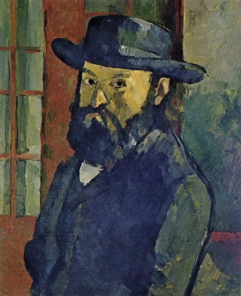 Retrato do artista com chapéu de aba larga - Paul Cézanne