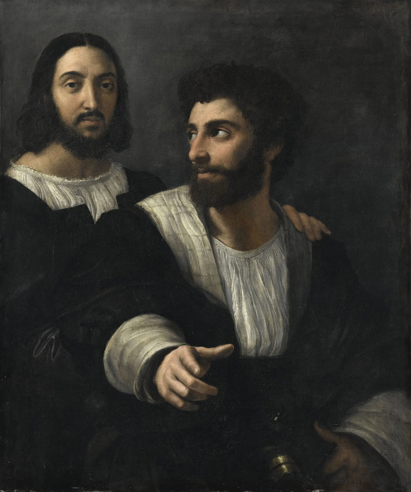 Retrato do artista com um amigo - Raphaël Sanzio