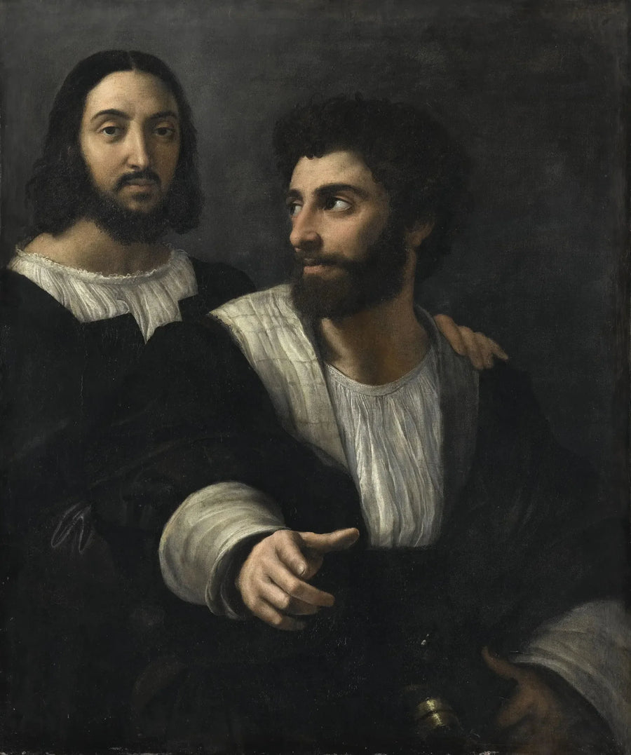 Retrato do artista com um amigo - Raphaël Sanzio