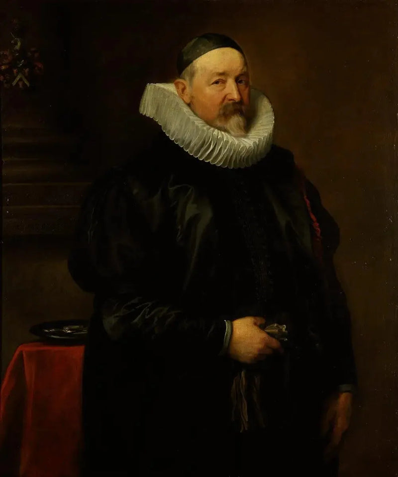 Retrato do capelão da cidade de Antuérpia, Adriaen Stevens, de 68 anos - Antoine van Dyck