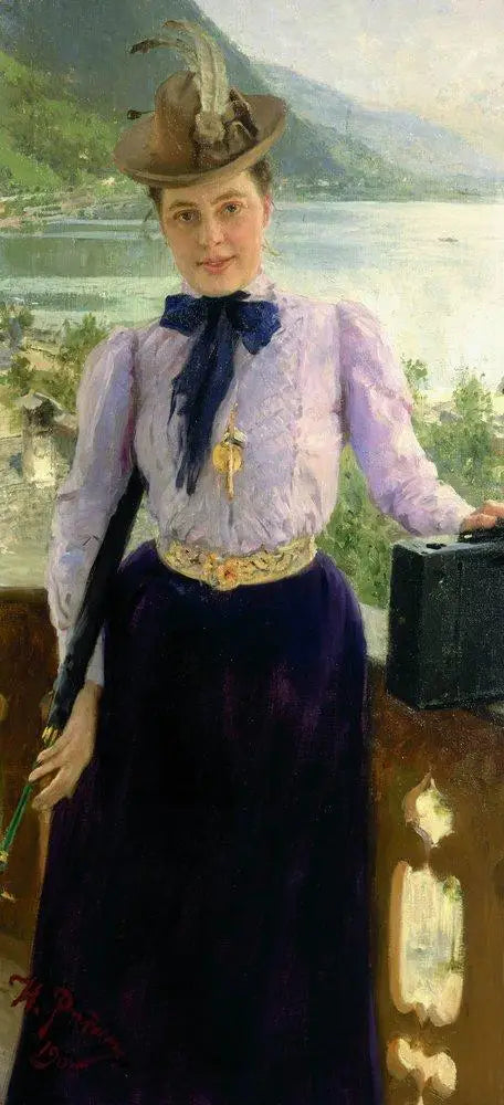 Retrato da escritora Natalia Borisovna Nordman-Severova - Ilya Repin