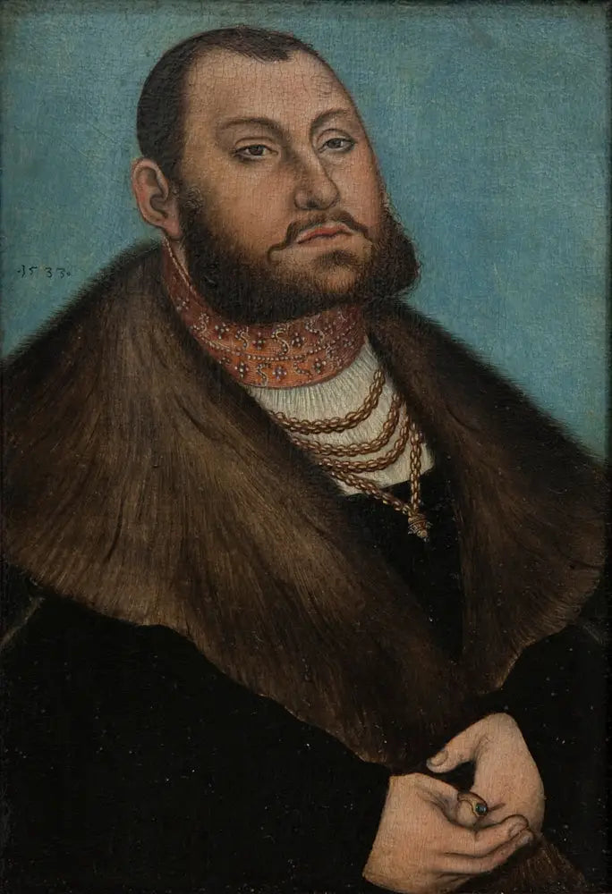 Retrato do eleitor Jean Frederic, o Magnânimo da Saxônia (1503-1554) - Lucas Cranach, o Velho