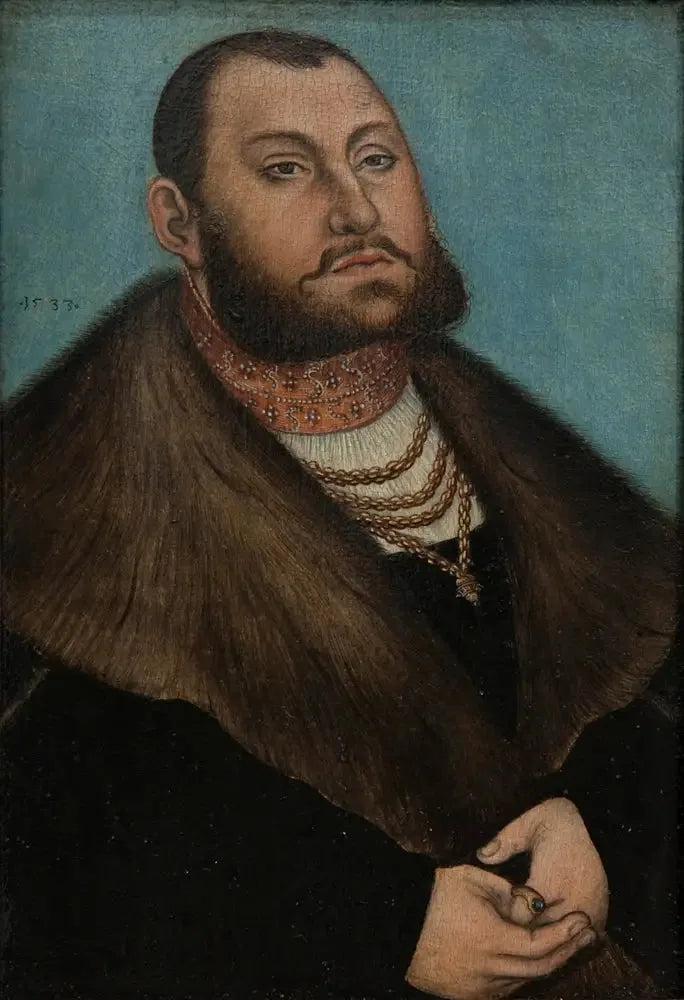 Retrato do eleitor Jean Frederic, o Magnânimo da Saxônia (1503-1554) - Lucas Cranach, o Velho