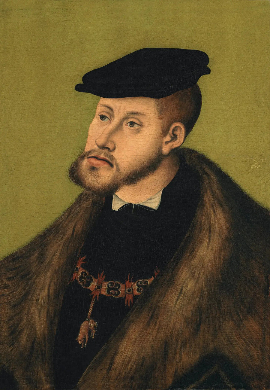 Retrato do imperador Carlos V. - Lucas Cranach, o Velho