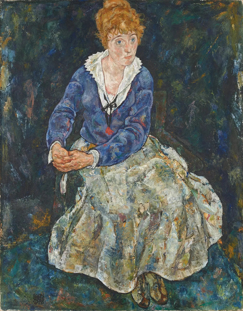 Retrato da esposa do artista, Edith Schiele - Egon Schiele