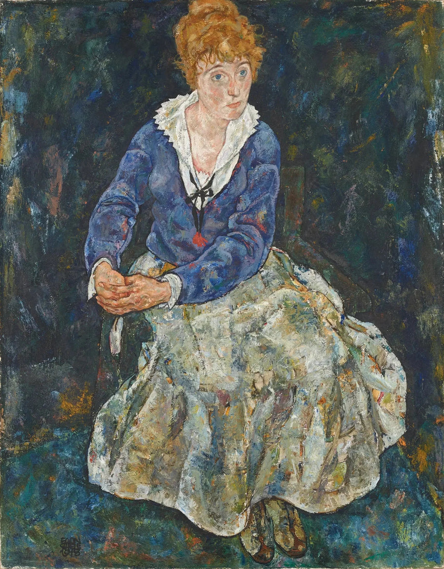 Retrato da esposa do artista, Edith Schiele - Egon Schiele