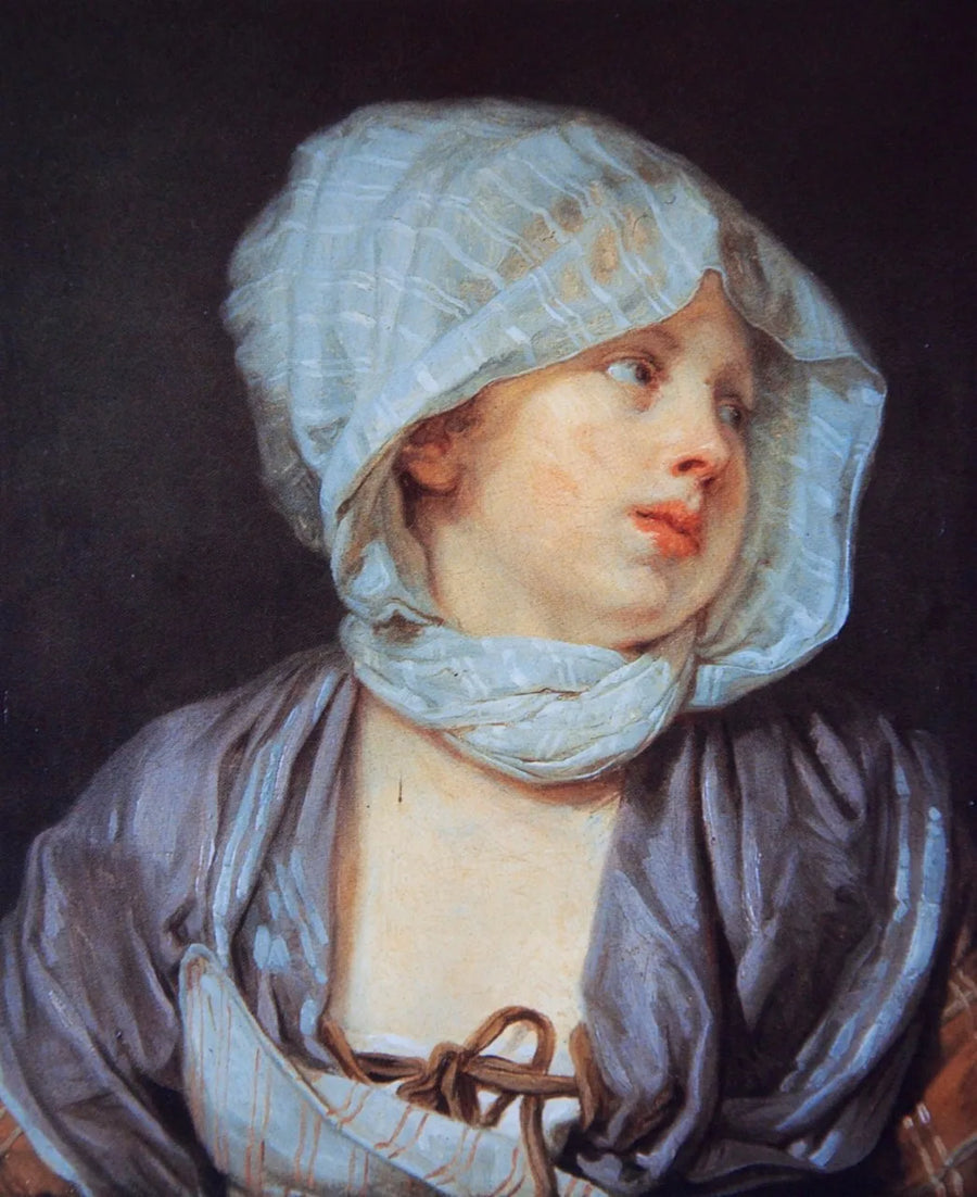 Retrato da esposa do artista - Jean-Baptiste Greuze