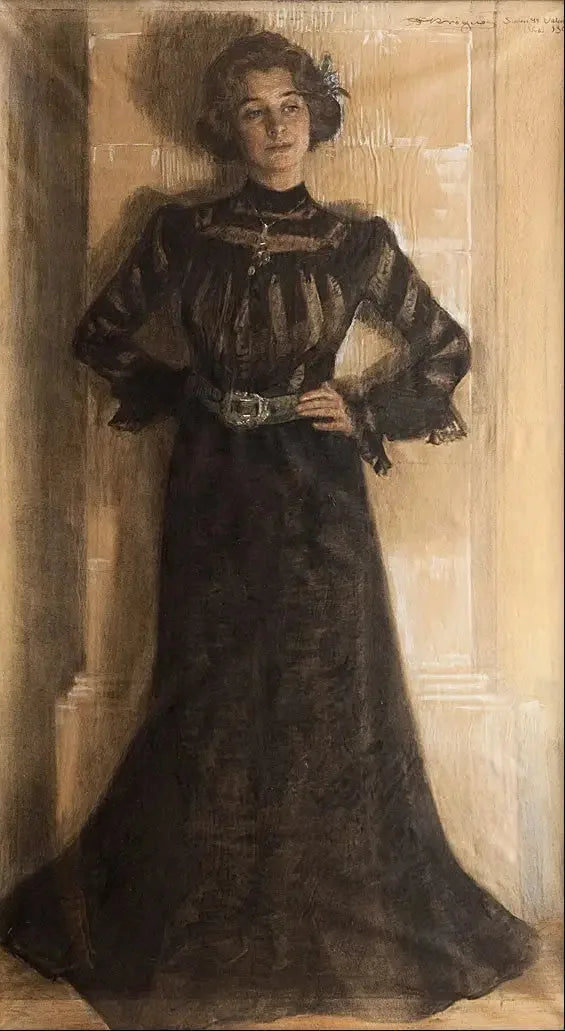 Retrato da esposa do artista: Marie Kröyer - Peder Severin Krøyer