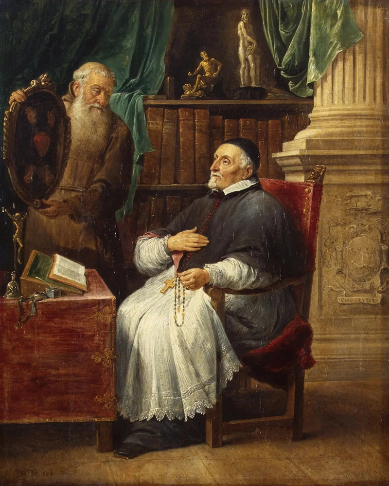 Retrato do bispo Antonius Triest e de seu irmão Eugène, capuchinho - David Teniers, o Jovem