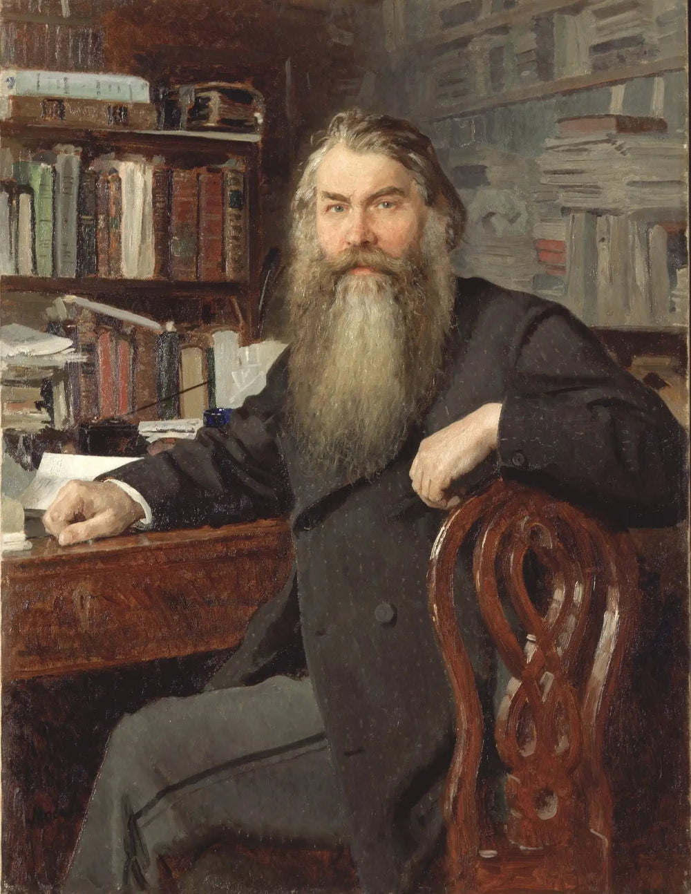Portrait de l’historien et archéologue Ivan Egorovich Zabelin - Ilya Repin - Alpha Reproduction