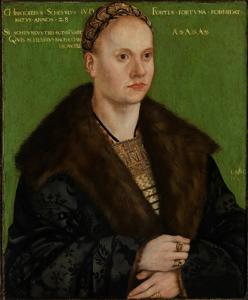 Retrato do humanista Christoph Scheurl - Lucas Cranach, o Velho