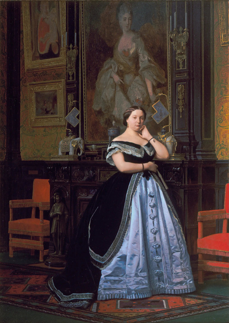 Retrato da baronesa Nathaniel de Rothschild, nascida Charlotte de Rothschild - Jean-Léon Gérôme