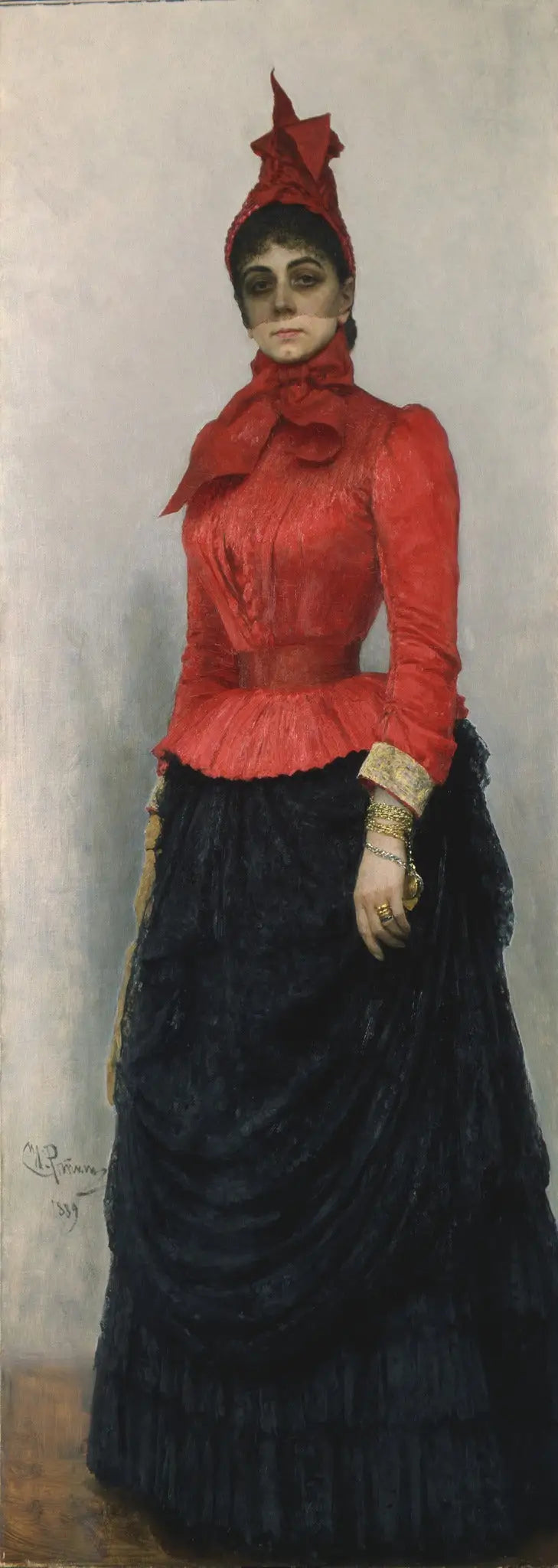 Retrato da baronesa V.I. Ikskul von Hildenbandt - Ilya Repin