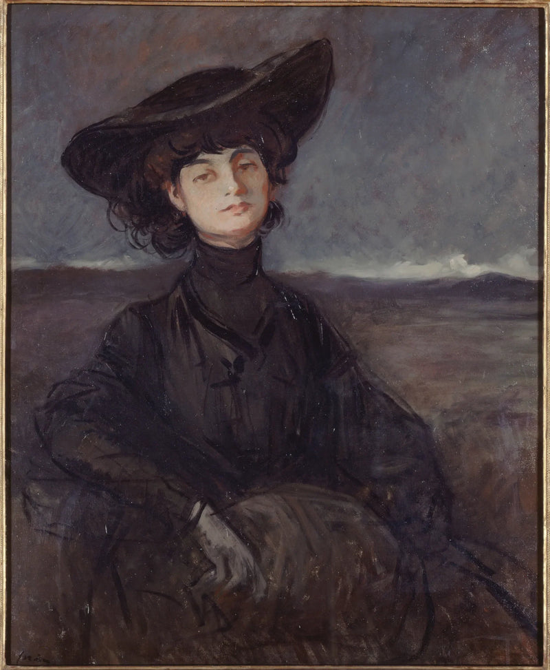Retrato da condessa Anna de Noailles, nascida Brancovan (1876-1933), poetisa - Jean-Louis Forain