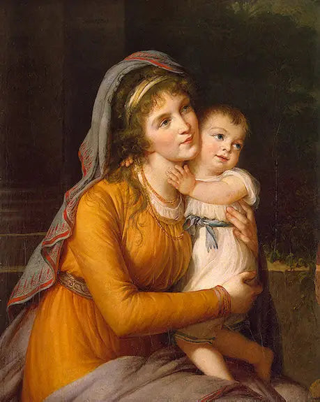 Retrato da condessa Anna Stroganova com seu filho - Élisabeth Vigée Le Brun