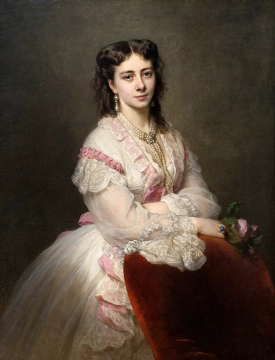 Retrato da condessa Marie Branicka de Bialacerkiew [nascida princesa Sapieha] - Franz Xaver Winterhalter
