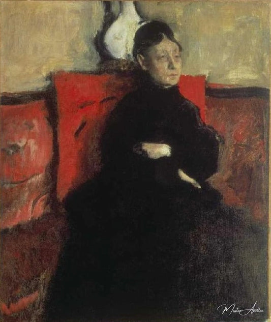 Portrait de la duchesse de Montejasi- Cicerale, la tante de l'artiste - Edgar Degas - Reproductions de tableaux et peintures haut de gamme