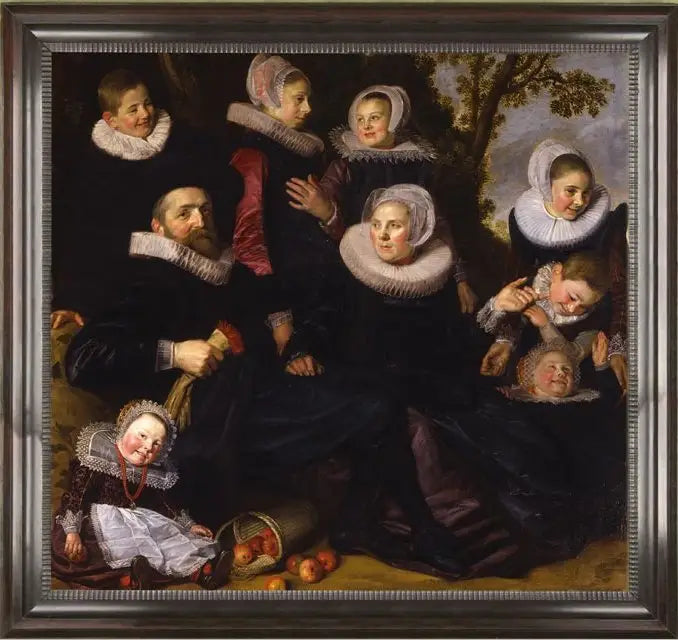 Retrato da família Van Campen em uma paisagem (fragmento à esquerda) - Frans Hals
