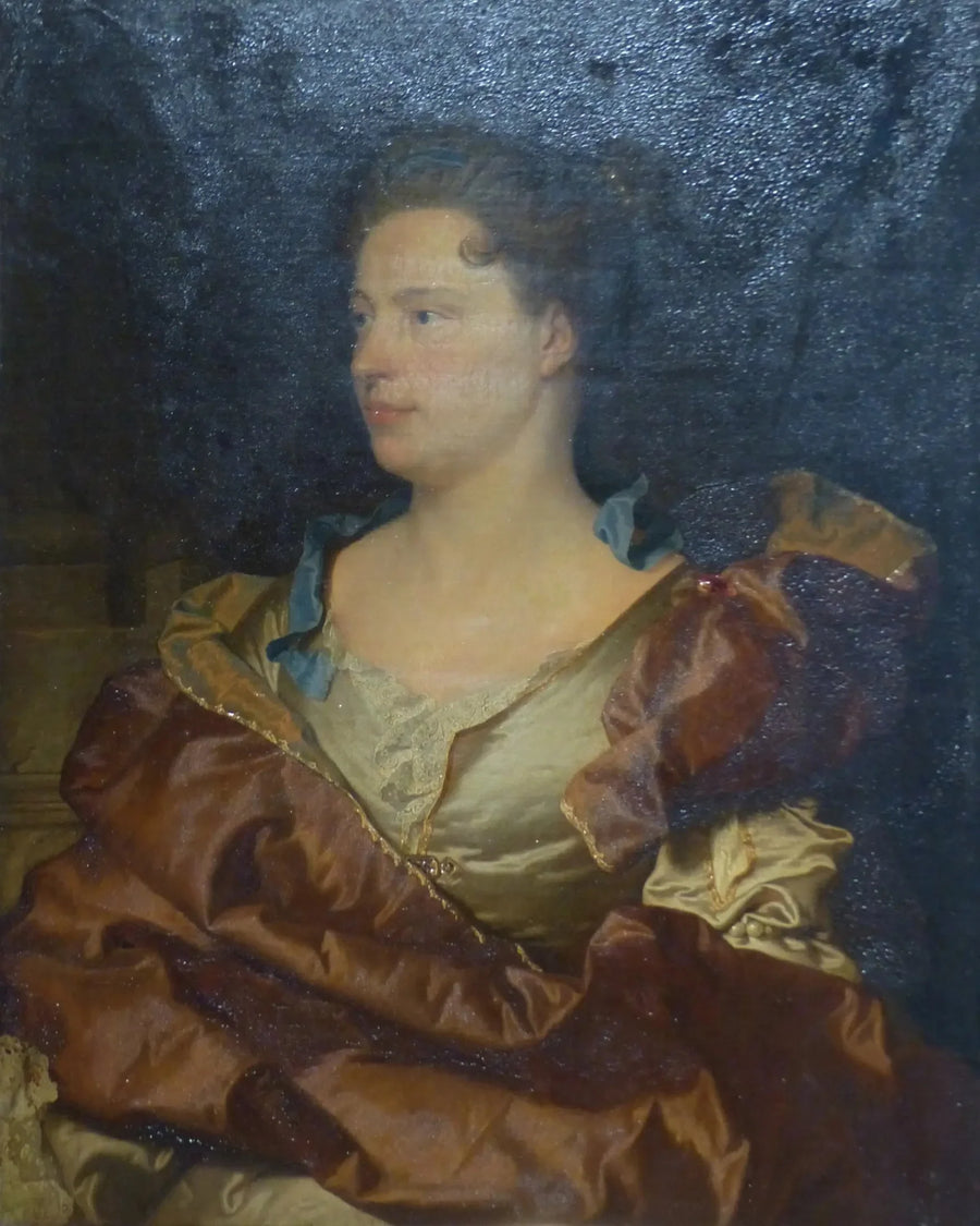 Retrato da esposa do artista, Elizabeth de Gouix - Hyacinthe Rigaud