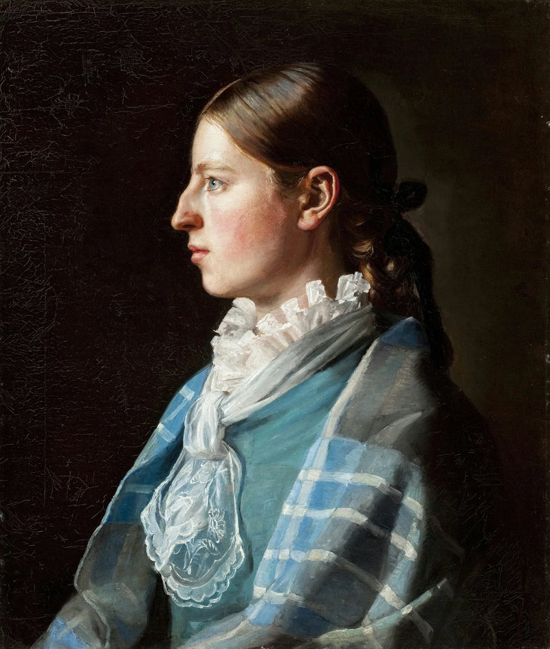 Retrato da noiva do artista, Anna Brøndum. - Michael Peter Ancher