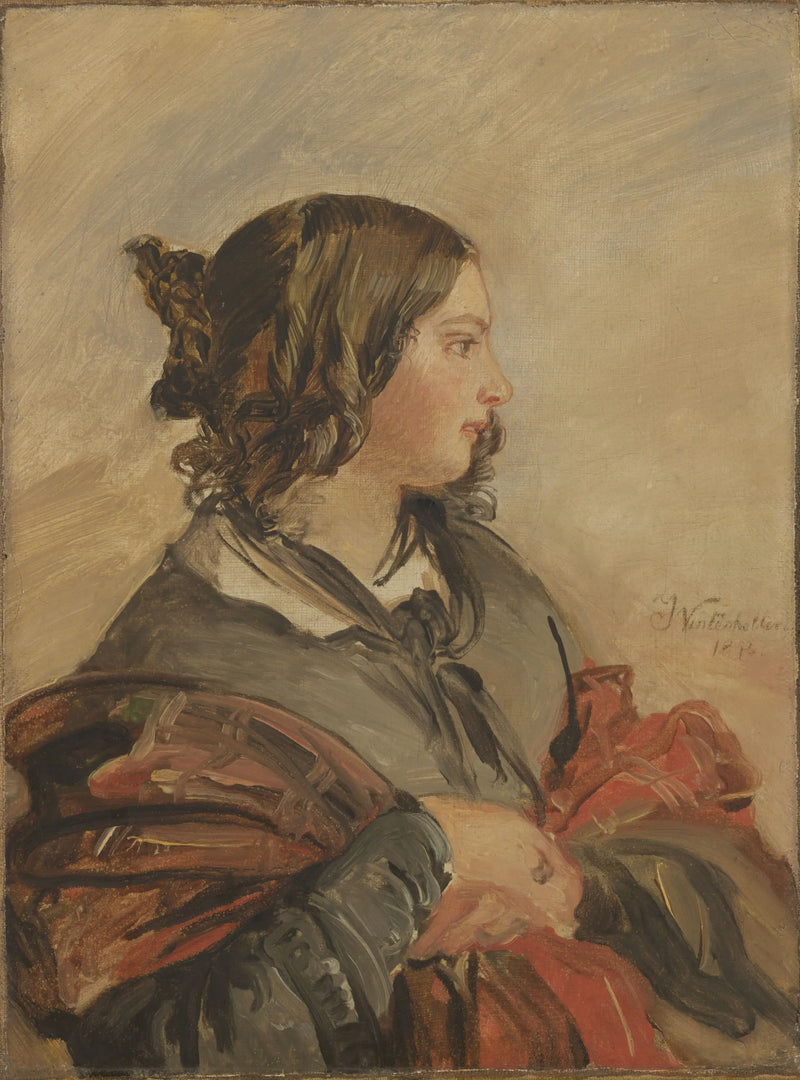 Retrato da jovem rainha Victoria - Franz Xaver Winterhalter