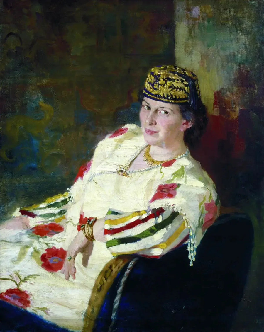 Retrato da patroa e condessa Mara Konstantinovna Oliv - Ilya Repin