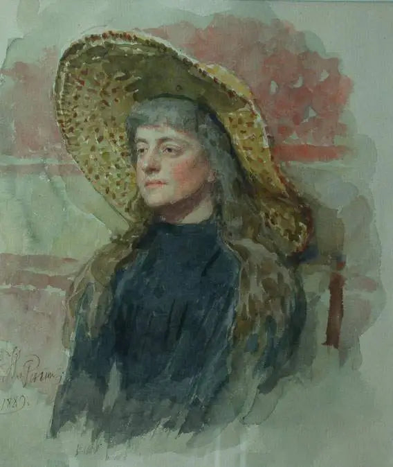 Retrato da pintora Elizabeta Nikolayevna Zvantseva - Ilya Repin