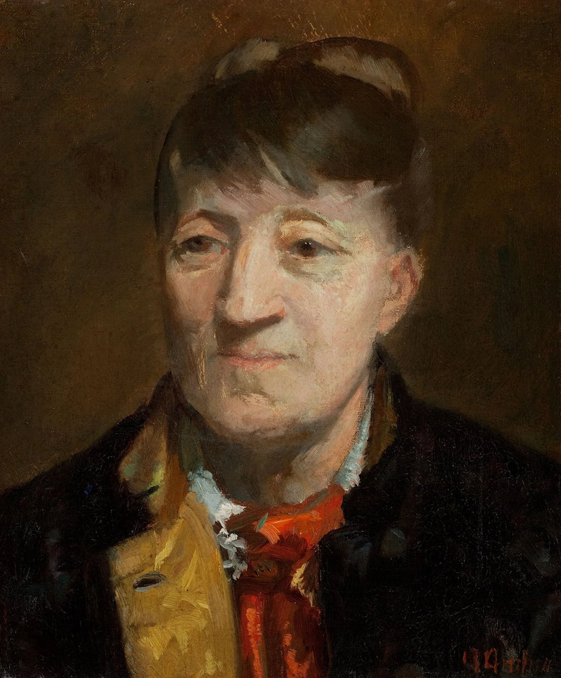 Retrato da pintora norueguesa Kitty Kielland. - Anna Ancher