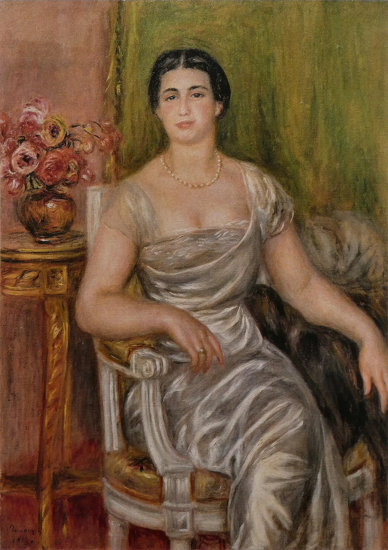 Retrato da poetisa Alice Vallières-Merzbach - Pierre-Auguste Renoir