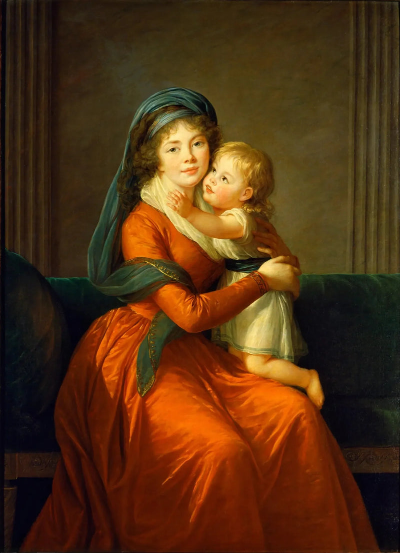 Retrato da princesa Alexandra Golitsyna e de seu filho Piotr - Élisabeth Vigée Le Brun