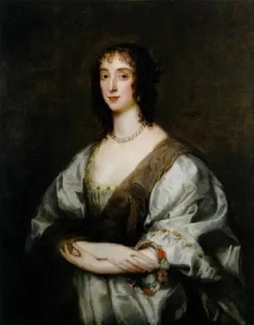Retrato da Rainha Henrietta Maria - Antoine van Dyck