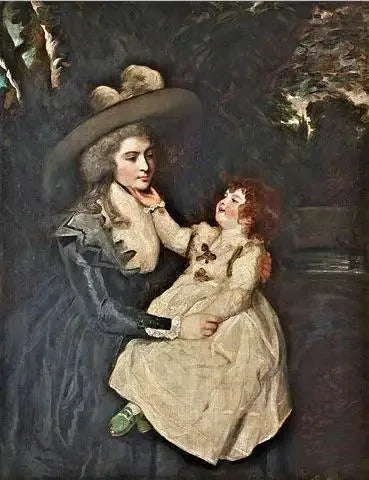 Retrato da viúva Sra. Seaforth e de seu filho - Joshua Reynolds