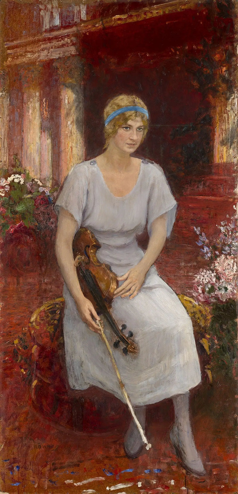 Retrato da violinista Cecilia Hansen - Ilya Repin