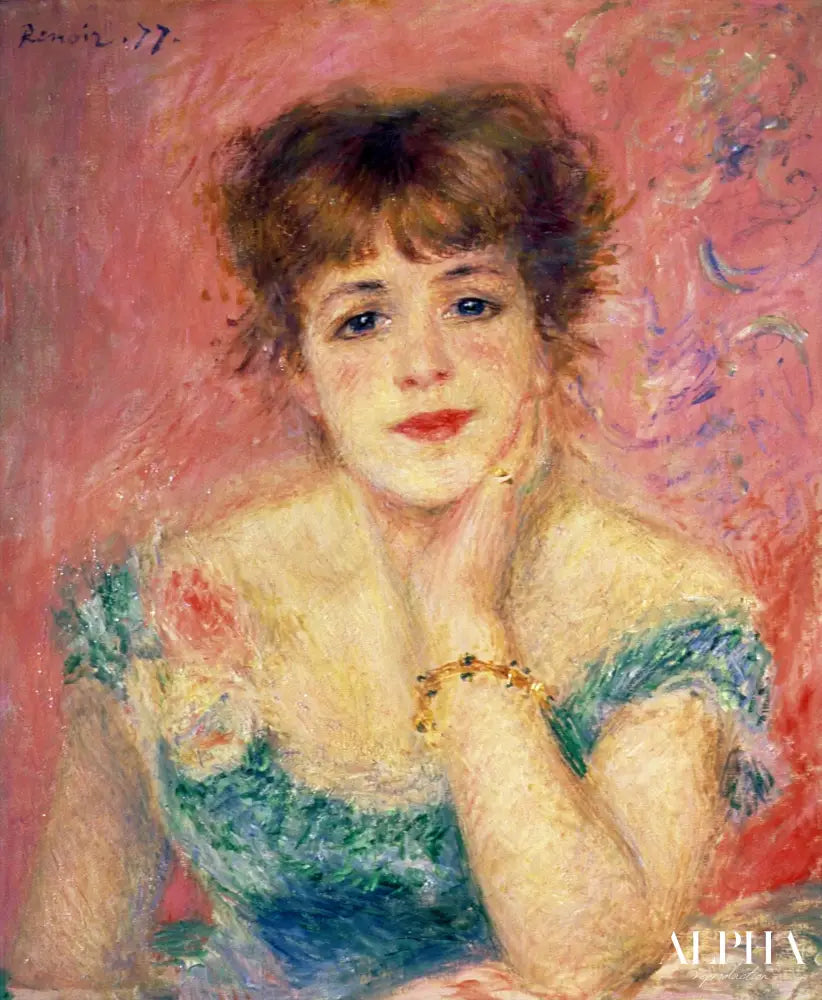 Portrait de l'actrice Jeanne Samary - Pierre-Auguste Renoir - Reproductions de tableaux et peintures haut de gamme