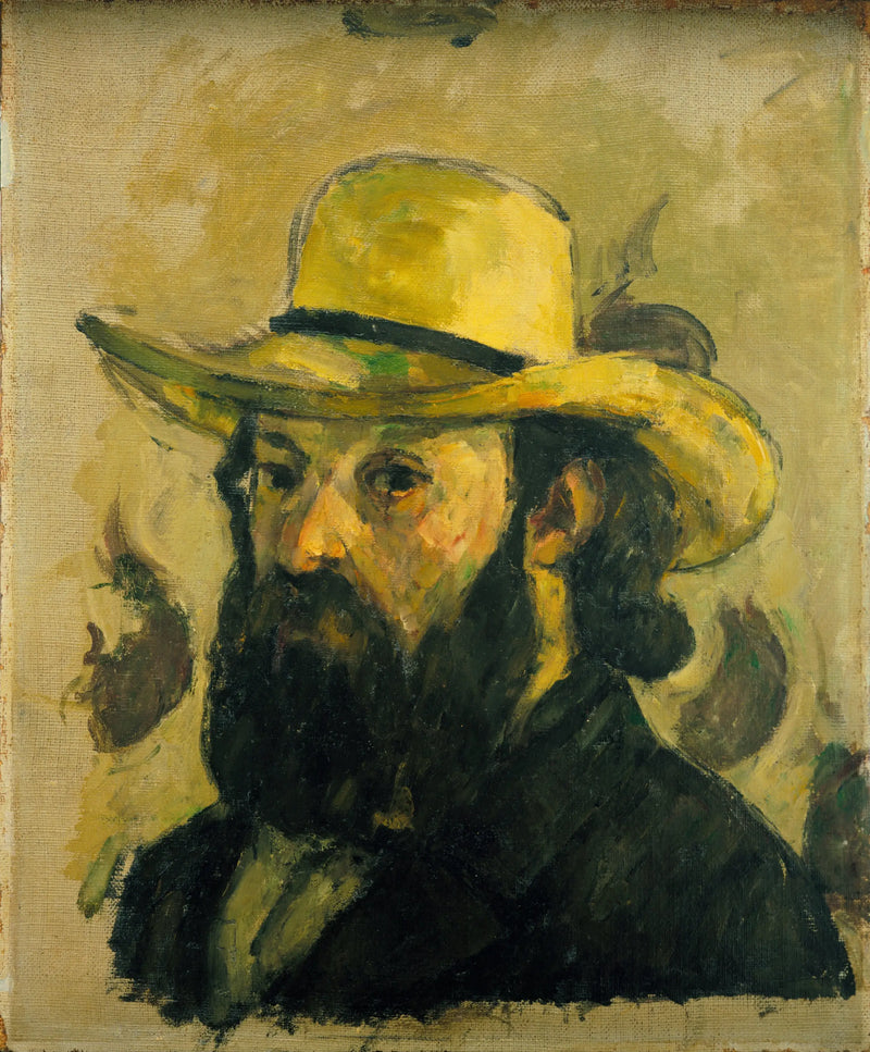 Retrato do artista com chapéu de palha - Paul Cézanne