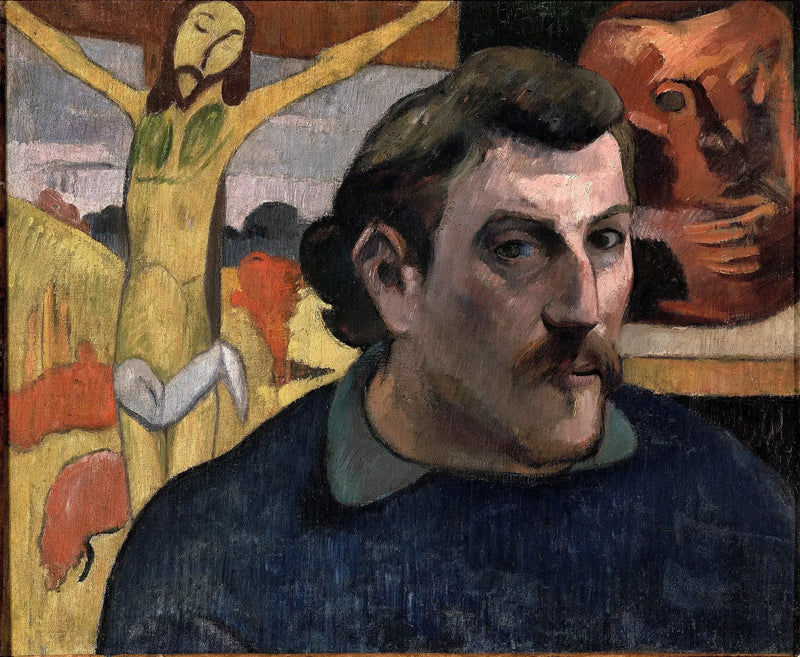 Retrato do artista com Cristo amarelo - Paul Gauguin