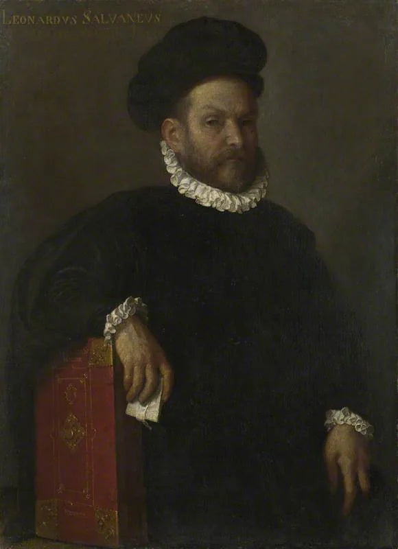 Portrait de Leonardo Salvagno (?) - Giovanni Battista Moroni image 1 reproduction de peinture à l’huile