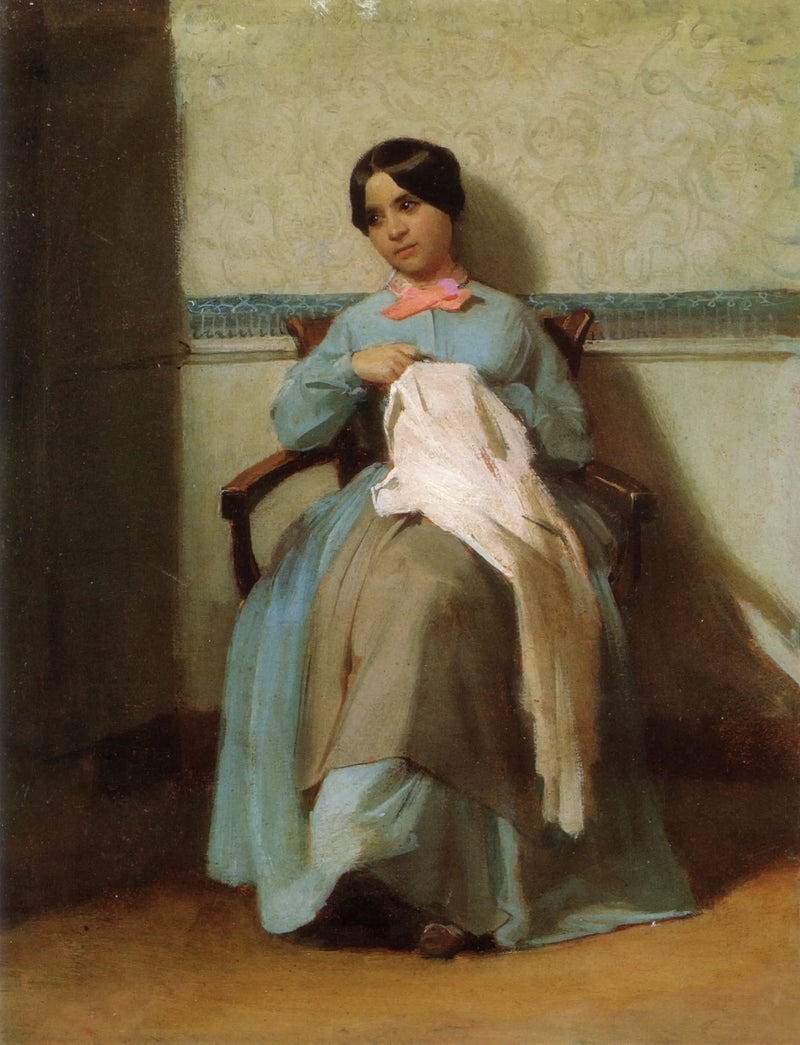 Retrato de Léonie Bouguereau, prima do artista - Bouguereau