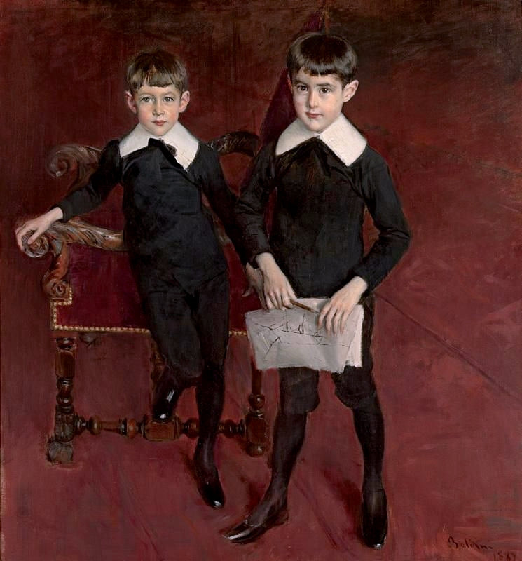 Retrato de Louis e Pedro Subercaseaux - Giovanni Boldini