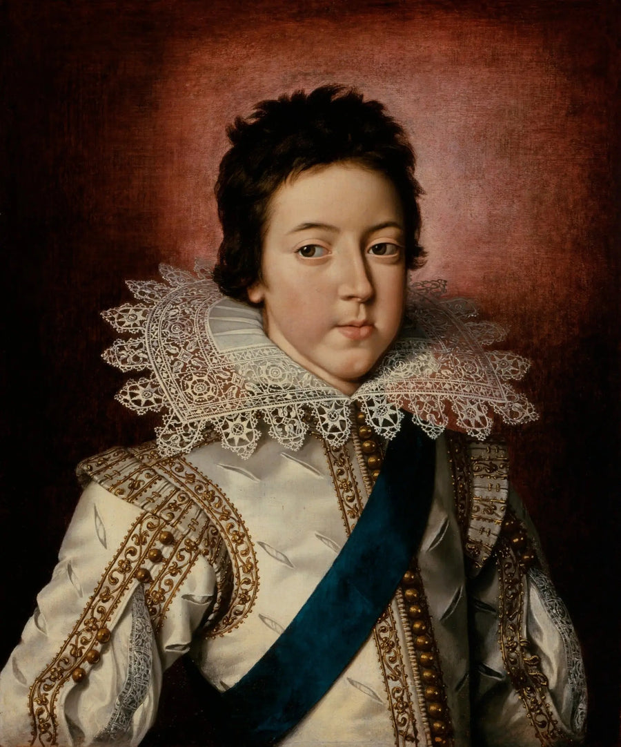Retrato de Luís XIII, rei da França, criança - Frans Pourbus, o Jovem