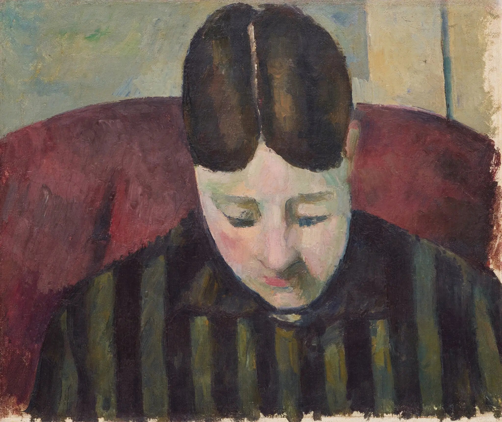 Reproduction du tableau « Portrait de Madame Cézanne - Paul Cézanne » par Alpha Reproduction en peinture à l’huile
