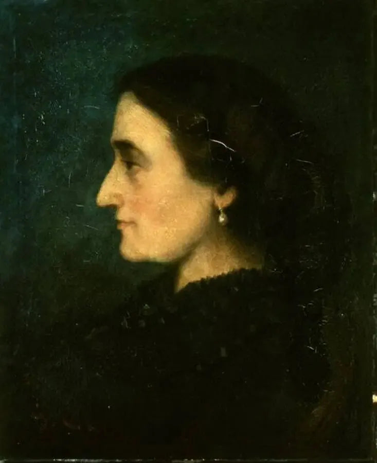 Retrato da senhora Jolicler de perfil - Gustave Courbet
