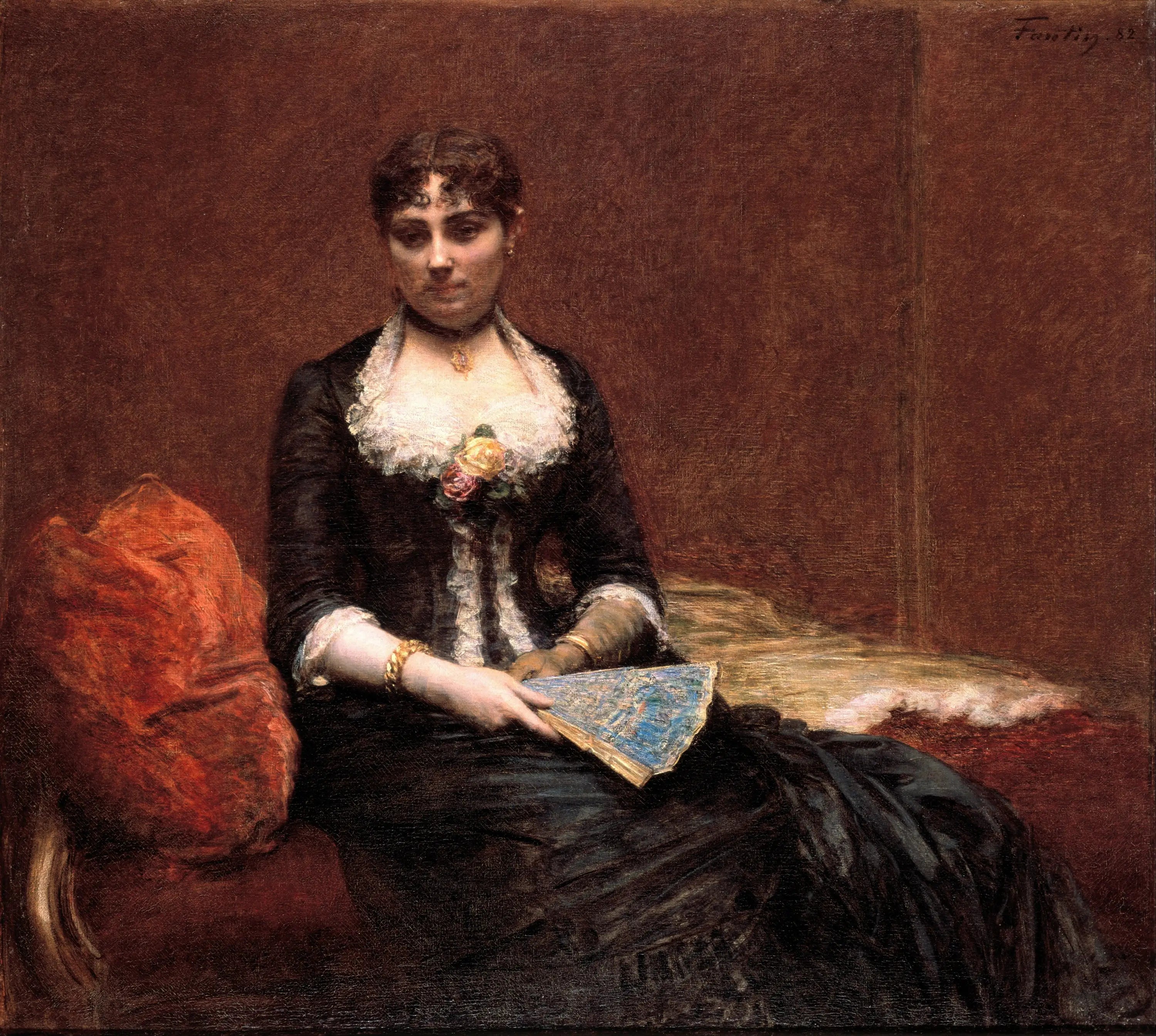 Portrait de Madame Léon Maître (Portrait de Madame Léon Maître) - Henri Fantin-Latour - Alpha Reproduction
