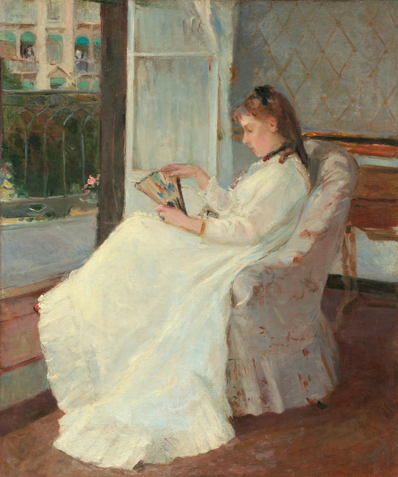 Retrato de Madame Pontillon também conhecido como Jovem mulher à sua janela - Berthe Morisot