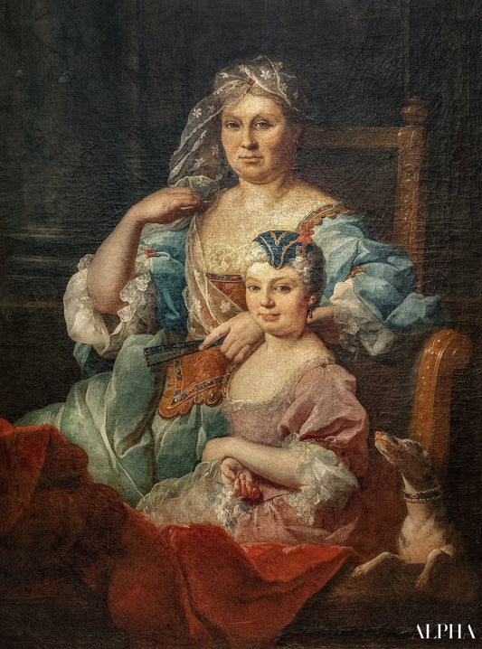 Portrait de Madame Poulhariez et de sa fille Anne - Pierre Subleyras Reproductions de tableaux à la peinture à l’huile