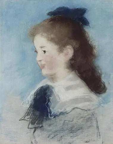 Retrato da Senhorita Hecht de perfil - Édouard Manet
