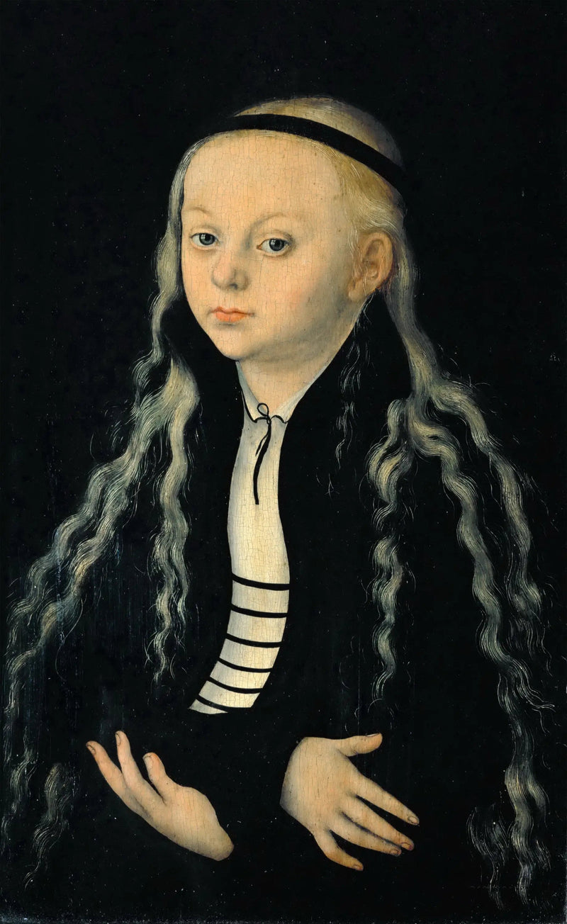 Retrato de Magdalena Luther, filha do reformador Martin Luther - Lucas Cranach, o Velho